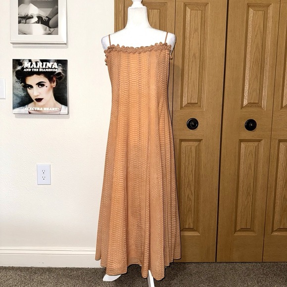 H&M Dresses & Skirts - H&M Edition Strappy Chiffon Dress Womens XS Orange/Tan Sleeveless Sundress